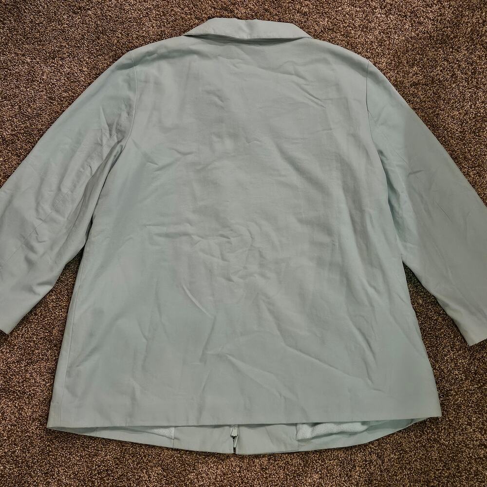 Eileen Fisher Jacket Women's Size L Aquamarine Blue Nylon Blend‎ Full Zip Collar - Picture 13 of 13